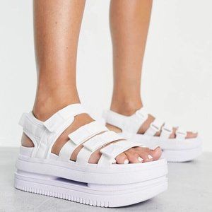 Nike Women's White Platform Sandals